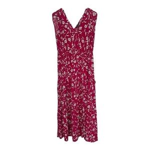 Maggy London Dark Pink & White Long Maxi Dress, Size 8